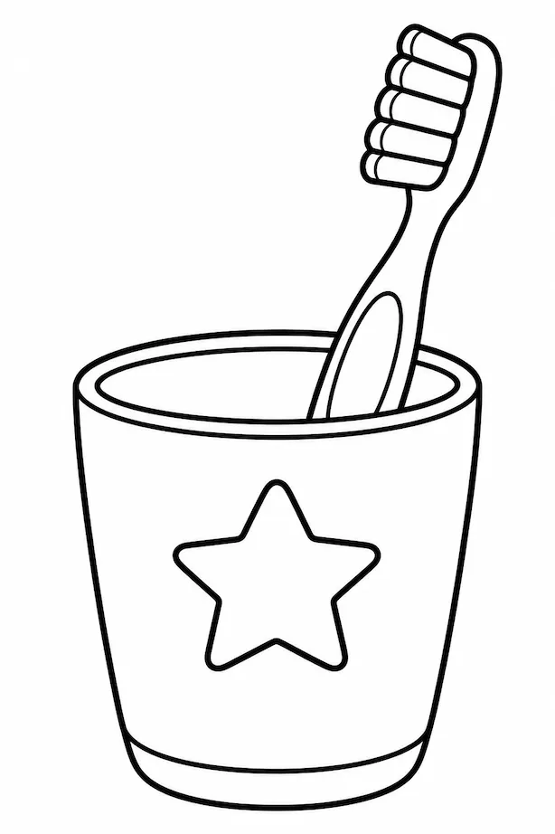 Download Zahnbürstchen Ausmalbild Zahnbuerstchen Ausmalbild